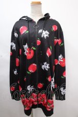 画像1: 【SALE】NieR CLOTHING / LONG LENGTH ZIP OUTER【Falling Apple】  黒×赤 Y-24-11-18-131-PU-TO-SZ-ZT225 (1)