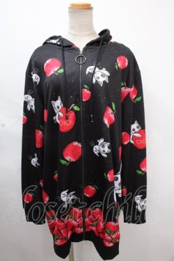 画像1: NieR Clothing / LONG LENGTH ZIP OUTER【Falling Apple】  黒×赤 Y-24-11-18-131-PU-TO-SZ-ZT225