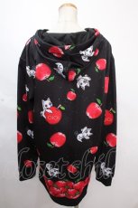 画像2: 【SALE】NieR CLOTHING / LONG LENGTH ZIP OUTER【Falling Apple】  黒×赤 Y-24-11-18-131-PU-TO-SZ-ZT225 (2)
