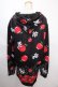 画像2: NieR Clothing / LONG LENGTH ZIP OUTER【Falling Apple】  黒×赤 Y-24-11-18-131-PU-TO-SZ-ZT225 (2)