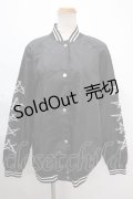 NieR Clothing / プリント入ブルゾン  黒 Y-24-11-18-134-PU-JA-SZ-ZT315