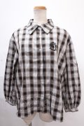 NieR Clothing / チェックシャツ F グレー Y-24-11-18-142-PU-BL-SZ-ZT315