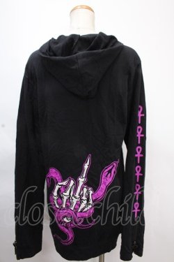 画像2: NieR Clothing / 袖プリントプルパーカー  黒 Y-24-11-18-150-PU-TO-SZ-ZT137