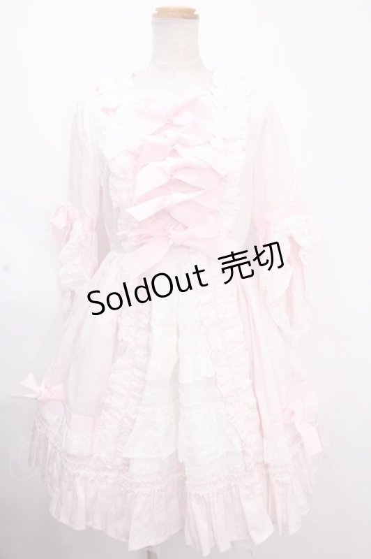 画像1: BABY,THE STARS SHINE BRIGHT / ローブ・ア・ラ・フランセーズワンピース&ヘッドドレス  ピンク Y-24-11-18-177-BA-OP-SZ-ZY (1)