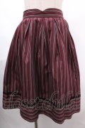 Victorian maiden / レジメンタルストライプスカート  ワイン Y-24-11-18-206-CL-SK-SZ-ZT162