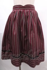Victorian maiden / レジメンタルストライプスカート  ワイン Y-24-11-18-206-CL-SK-SZ-ZT162