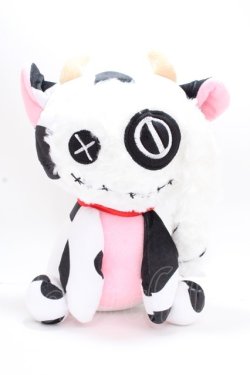 画像1: NieR Clothing / NieRちゃんぬいぐるみ【牛さん着ぐるみ】  白×黒 Y-24-11-18-050-PU-ZA-SZ-ZT-K008