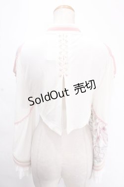 画像2: Ozz oneste / 羽衣天女シュラグ  白×ピンク Y-24-11-21-072-OO-TO-SZ-ZS