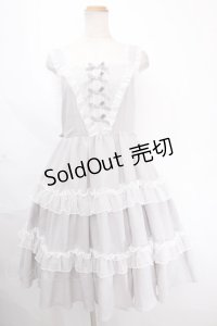 axes femme kawaii / プチリボンジャンパースカート  グレー Y-24-11-21-113-AX-OP-AS-ZI