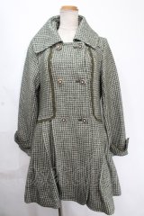 axes femme / ビジューボタンコート  グリーン Y-24-11-21-141-AX-CO-AS-ZT-C004