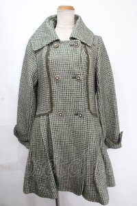 axes femme / ビジューボタンコート  グリーン Y-24-11-21-141-AX-CO-AS-ZT-C004
