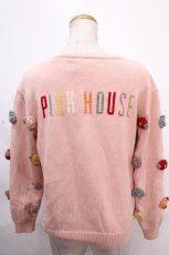 画像2: 【SALE】PINK HOUSE / カラフルカメリアニットカーディガン  ピンク Y-24-11-25-068-LO-TO-SZ-ZT304 (2)