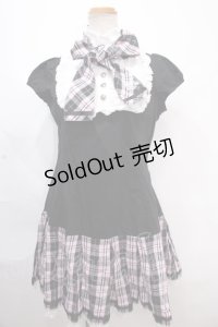 PUTUMAYO / 巡音ルカコラボ 03後ろ編み上げワンピース  黒ｘピンク Y-24-11-25-074-PT-OP-AS-ZY
