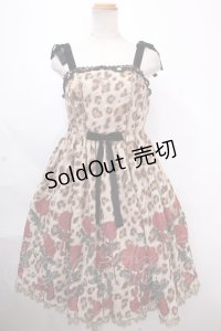 Angelic Pretty / Rebecca Leopardジャンパースカート  ブラウン Y-24-11-25-092-AP-OP-SZ-ZY