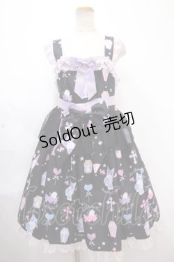 画像1: Royal Princess Alice / Cute Devil Halloweenペプラム付きジャンパースカート  黒 Y-24-11-25-094-LO-OP-SZ-ZY