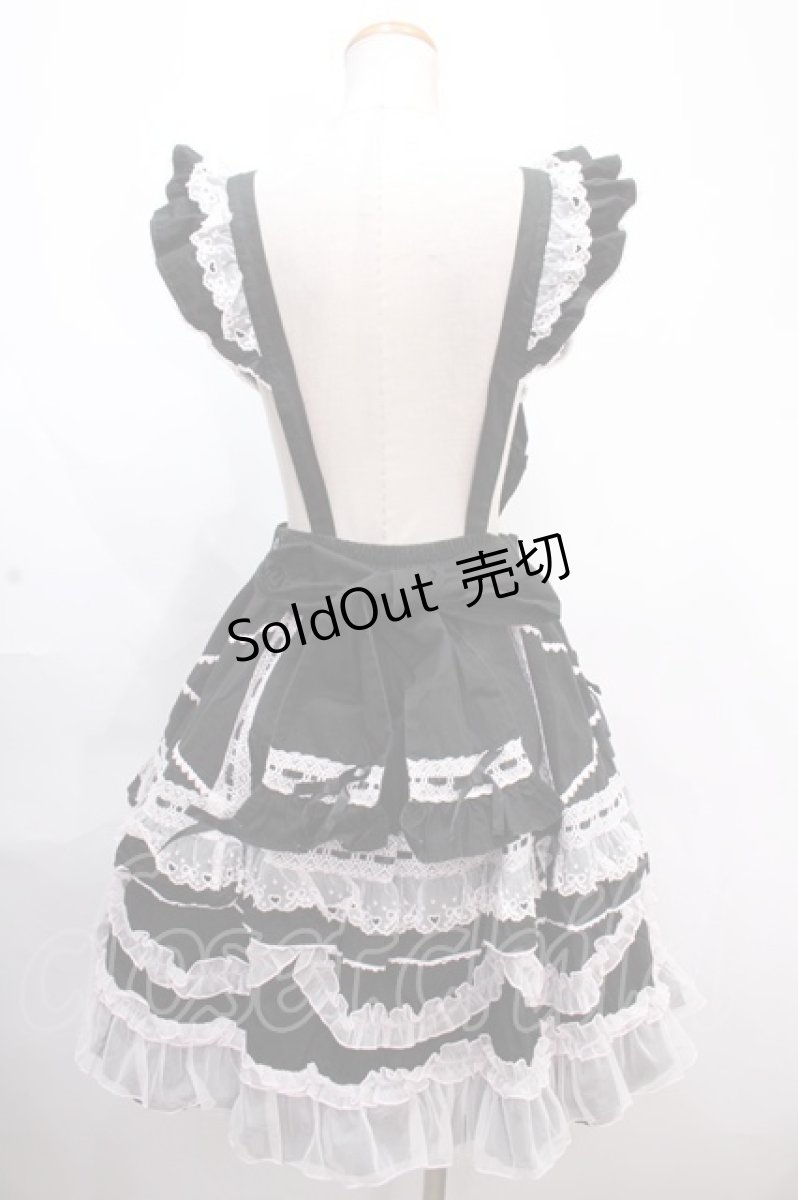 画像2: Angelic Pretty / Heart胸あて付スカート(無地)  黒 Y-24-11-25-096-AP-SK-SZ-ZS (2)