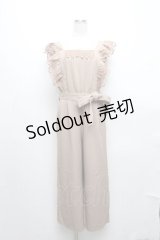 axes femme / フリル×レースサロペット  ベージュ Y-24-11-26-064-AX-OP-AS-ZI