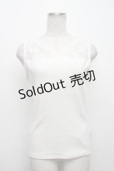 axes femme / 繊細レースタンクトップ  オフ Y-24-11-26-004-AX-TO-AS-ZS