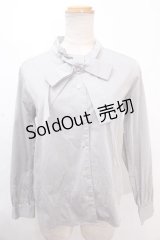 F i.n.t / ボウタイブラウス F グレー Y-24-11-30-079-CA-BL-SZ-ZY