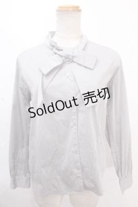 F i.n.t / ボウタイブラウス F グレー Y-24-11-30-079-CA-BL-SZ-ZY