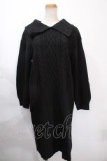 画像1: 【SALE】axes femme / 襟デザインニットワンピース F 黒 Y-24-11-30-126-AX-OP-SZ-ZT460 (1)