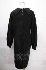 画像2: 【SALE】axes femme / 襟デザインニットワンピース F 黒 Y-24-11-30-126-AX-OP-SZ-ZT460 (2)