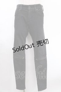 CIVARIZE / スーパーストレッチニーZIPコーティングスキニーパンツ 42 ブラック Y-24-11-30-159-GO-PA-SZ-ZS