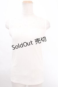 axes femme / 繊細レースタンク M 生成り Y-24-11-30-185-AX-TO-SZ-ZI