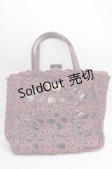 axes femme / クロシェ風2WAYミニバッグ  ワイン Y-24-11-30-024-AX-BG-SZ-ZT-K010