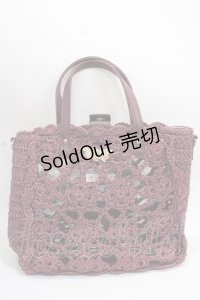axes femme / クロシェ風2WAYミニバッグ  ワイン Y-24-11-30-024-AX-BG-SZ-ZT-K010