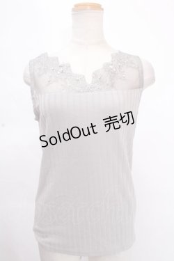 画像1: axes femme / 繊細レースタンク M グレー Y-24-12-05-069-AX-TO-SZ-ZI