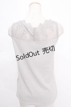 画像2: axes femme / 繊細レースタンク M グレー Y-24-12-05-069-AX-TO-SZ-ZI