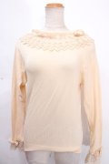 axes femme kawaii / レーシーフリルニットプル（2023年） M 生成り Y-24-12-05-074-AX-TO-SZ-ZH