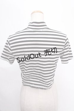 画像2: REFLEM / ハイネッククロップドTシャツ F ブラック×ホワイト Y-24-12-05-093-PU-TO-SZ-ZS