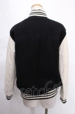 画像2: 【SALE】MILK / スタジャン  黒ｘオフ Y-24-12-05-095-ML-JA-AS-ZT149 (2)