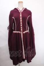 画像1: 【SALE】Ozz oneste / 魔女フードロングカーディガン  ワイン Y-24-12-05-098-OO-TO-SZ-ZT243 (1)