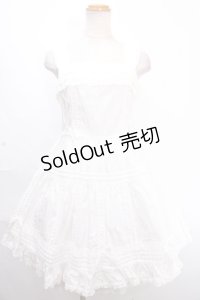Angelic Pretty / 縦ピンタックジャンパースカート  白 Y-24-12-05-142-AP-OP-SZ-ZY
