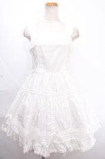 画像1: Angelic Pretty / 縦ピンタックジャンパースカート  白 Y-24-12-05-142-AP-OP-SZ-ZY (1)