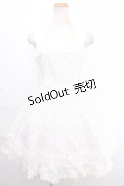 画像1: Angelic Pretty / 縦ピンタックジャンパースカート  白 Y-24-12-05-142-AP-OP-SZ-ZY