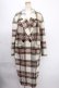 画像1: Candy Stripper / SHAGGY TARTAN CHECK CHESTER FIELDコート  白 Y-24-12-05-156-PU-CO-AS-ZT-C049 (1)