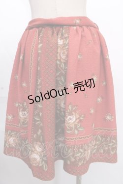 画像2: 【SALE】axes femme / スカーフパネル花柄スカート M オレンジ Y-24-12-05-171-AX-SK-SZ-ZT397