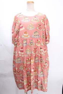 画像1: Jane Marple /Anniversary cakesフラッフィードレス M ピンク Y-24-12-09-042-JM-OP-SZ-ZI