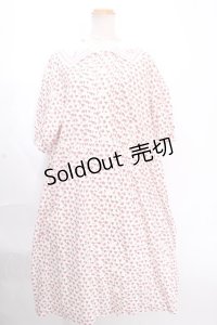 Jane Marple /ハーモニークロスステッチカラードレス M 白 Y-24-12-09-051-JM-OP-SZ-ZY
