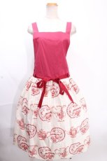 画像1: Jane Marple /マイセンコレクションエプロンワンピース  赤 Y-24-12-09-034-JM-OP-AS-ZI (1)