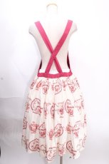 画像2: Jane Marple /マイセンコレクションエプロンワンピース  赤 Y-24-12-09-034-JM-OP-AS-ZI (2)