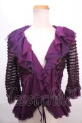 Ozz oneste / メッシュフリルボレロ  パープル Y-24-12-12-057-OO-TO-SZ-ZS