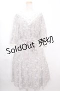 axes femme / リリー柄ワンピース M アワピンク Y-24-12-12-087-AX-OP-SZ-ZI