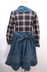 画像2: 【SALE】Favorite / 花弁スカラップクラシカルワンピース  ブルー Y-24-12-12-095-LO-OP-SZ-ZT218 (2)