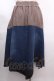 画像2: axes femme NOSTALGIE / ツィード×デニム刺繍スカート M インディゴ Y-24-12-12-108-AX-SK-SZ-ZT398 (2)
