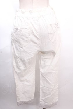 画像2: axes femme / 綿麻クロップドパンツ M 白 Y-24-12-12-110-AX-PA-SZ-OS